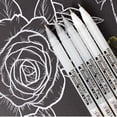 thumbnail image 2 of Juego de bolígrafos de Gel blancos impermeables, bolígrafos de punta fina de 0,8mm para bocetos de papeles negros, diseño de dibujo, ilustración, suministros de arte, 3/13 piezas, 2 of 4