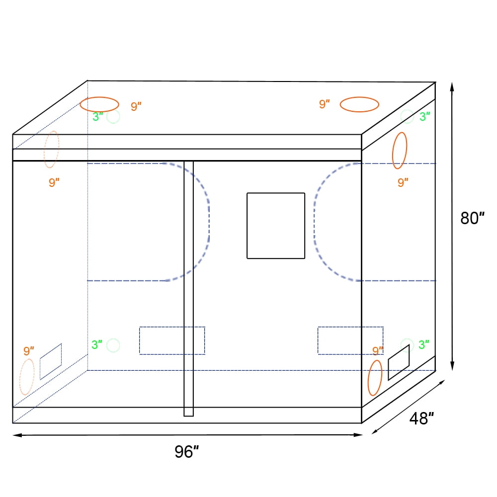 Lowestbest Grow Tent for Plant, Hydroponic Mylar Tent Reflective Garden Growing Dark Room with Observation Window, Indoor Grow Tent Room Lowestbest Grow Tent for Plant, Hydroponic Mylar Tent Reflective Garden Growing Dark Room with Observation Window, Indoor Grow Tent Room