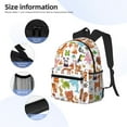 thumbnail image 3 of Yield Animal Cartoon Style Print Backpack for Women Men, Lightweight Casual Travel Daypack, Classic Basic College Backpack, Middle School Bag, 3 of 5