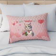 thumbnail image 4 of Happy Valentine's Day Manx holding flowers Quilt Pillowcase Cat Lover Kitten Owner Gifts Throw Pillow Cover Bed Home Decor - 3005, 4 of 5