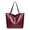 Wine, variant on Large Tote Bag for Women Zipper Leather Weekender Bags Shoulder Shopper Handbag Travel Purse Silver