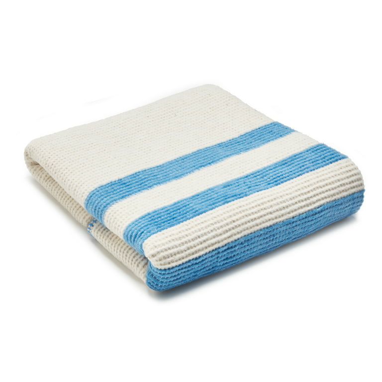 Decorative Cotton Blend Soft Throw Blanket for Bed, Whisper Blue, 50X70  inches