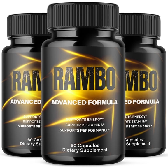 Rambo Advanced Formula Pills All Natural Vitamin Supplement 180 Capsules