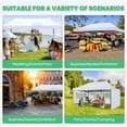 thumbnail image 3 of GVDV 10' x 20' Pop up Canopy Tent Party Tent Outdoor Event Instant Tent Gazebo with Removable Sidewalls and Carry Bag, White, 3 of 10
