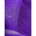 thumbnail image 5 of iiniim Women Lyrical Dress Elegant Modern Contemporary Dance Sparkly Flowy Mesh Tulle Split Long Skirt Purple XXL, 5 of 7