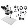 thumbnail image 1 of Trinocular Microscope 24MP 1080P 3.5X To 50X Continuous Zoom Stereo Trinocular Microscope with LED Lamp 100‑240V UK Plug, 1 of 5