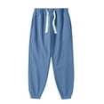thumbnail image 1 of RXIRUCGD Men's Solid Color Casual Ankle Drawstring Pants Full Length Pants, Blue, Size: 3XL, 1 of 6