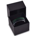 thumbnail image 3 of Tungsten Wedding Band Ring 8mm for Men Women Green Black Pipe Cut Brushed Polished Offset Line Lifetime Guarantee, 3 of 4