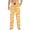 thumbnail image 2 of Cartoon Sheeps Mens Pajama Pants Cotton Elastic Waistband Lounge Sleep Pajama Bottoms Pj with Pocket, 2 of 7
