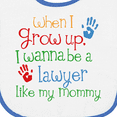 thumbnail image 3 of Inktastic Lawyer Like Mommy Baby Terry Cloth Bib, 3 of 3