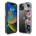 thumbnail image 3 of MUNDAZE Apple iPhone 11 Pro Shockproof Clear Hybrid Protective Phone Case Navy Blue Summer Watercolor Floral Purple Flowers Cover, 3 of 5