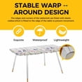 thumbnail image 4 of Spring Floral Table Cloths for 8 Foot Rectangle Tables, Summer Botanical Flowers Vintage Patio Waterproof Elastic Fitted Tablecloths, Washable Rectangular Table Cover for Camping, 4 of 8