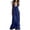 Blue, variant on Women's Sleeveless Maxi Dresses V-Neck Ruffle Trim Boho Flowy Tiered Casual Vacation Long Dress