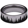 thumbnail image 4 of Deer and Trees Tungsten Carbide Ring, 4 of 6