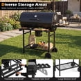 thumbnail image 4 of Gymax Charcoal BBQ Grill Outdoor Smoker Grill Combo w/ Thermometer Warming Rack, 4 of 10