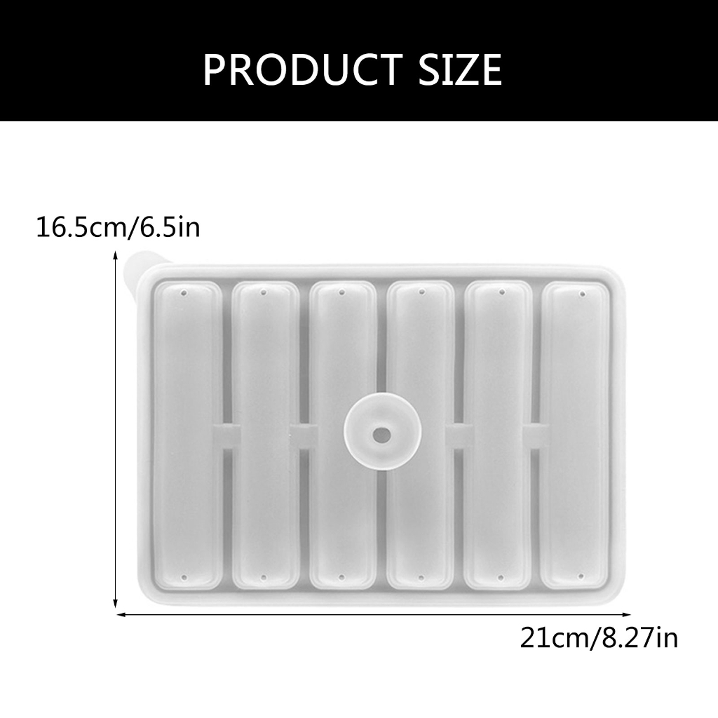 2Pcs Food Grade Silicone Ices Cube Tray Long Cylinders Ices Cube Mold Reusable Ices Maker for Soup Freezers Wine Juice