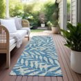 thumbnail image 6 of Addison Rugs Chantille Indoor/Outdoor Transitional Floral Teal Washable Runner Rug, 2'3" x 7'6", 6 of 6
