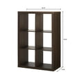 Better Homes & Gardens 6Cube Storage Organizer, Tobacco Oak
