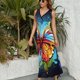 thumbnail image 3 of Watercolor Butterfly Vestido Sin Mangas Para Mujer, Traje De, Ropa De Cumpleaños, Verano, 3 of 5