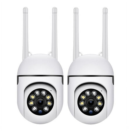 2X , 2.4GHz WiFi Cameras for Home Security, 1080P Dome Surveillance Cameras 360°View,2-Way Audio