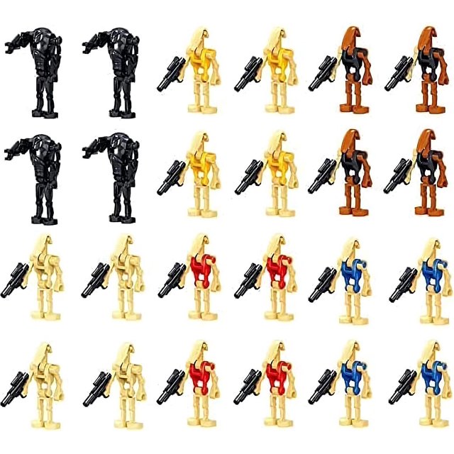 24 piezas Star Wars batalla droides bloques de construcción Mini figuras juguetes regalos esquí esquí Gafas de esquí