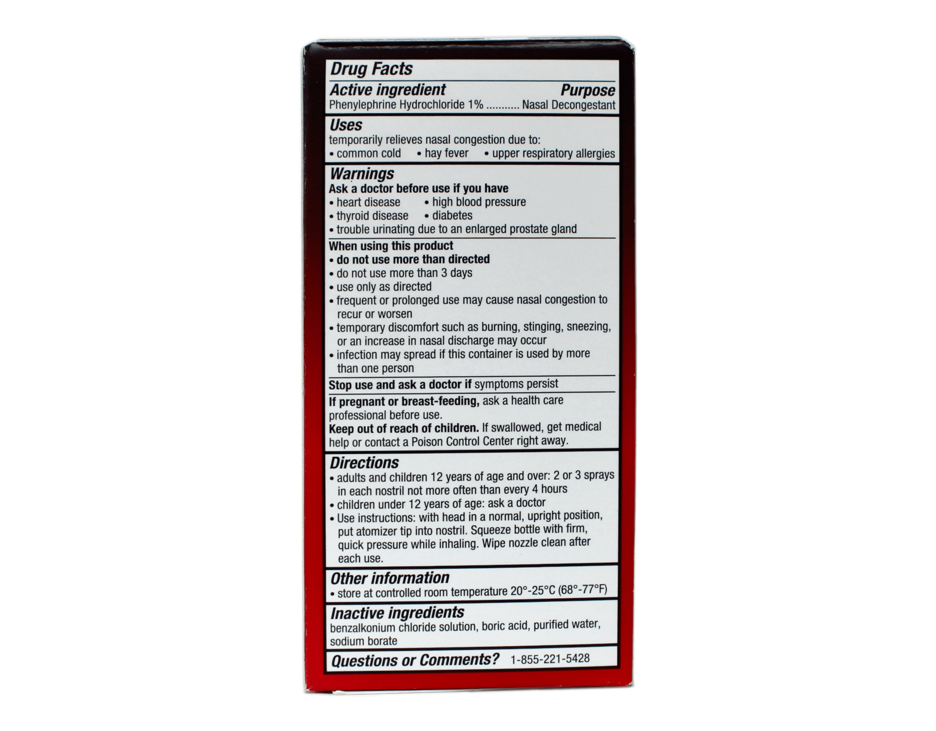 4-Way Fast Acting Nasal Spray 1 oz (Pack of 3)