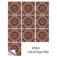 thumbnail image 3 of Pegatinas de azulejos de mandala coloridos de 10/15 cm para pared de cocina y baño, despegables y adhesivas, resistentes al agua, con superficie brillante, papel tapiz artístico, 3 of 5