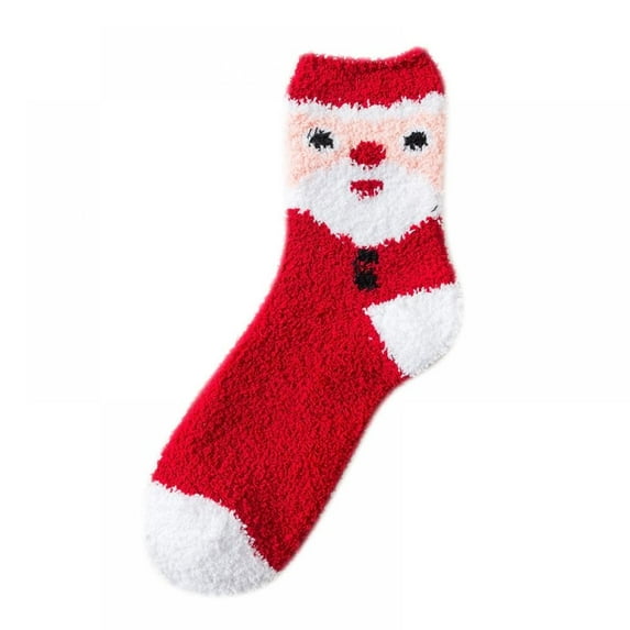 Xmarks Adult Christmas Holiday Socks Warm Winter Cozy Socks Fuzzy Socks With Plus Size And Anti-Slip Bottom