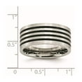 thumbnail image 6 of Chisel Stainless Steel Brushed Black Rubber 10.00mm Ring Size 8.5  Men, 6 of 7