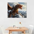 thumbnail image 2 of COMIO Dragon Frameless Canvas Wall Art Painting Scenery Artwork Picture for Living Room Bedroom Home Office Wall Decor, 2 of 4