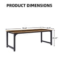 thumbnail image 4 of DECMAY Computer Desk Large Office Desk, Gaming Desk Writing Desk Work Desk for Home Office, Study, Modern Simple Wooden Desk, Large Legroom, Metal Frame, Rustic/Black, 4 of 17