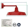 thumbnail image 2 of Cocoweb 22" Vintage LED Barn Light in Red with Metropolitan Arm and Chain, 2 of 6