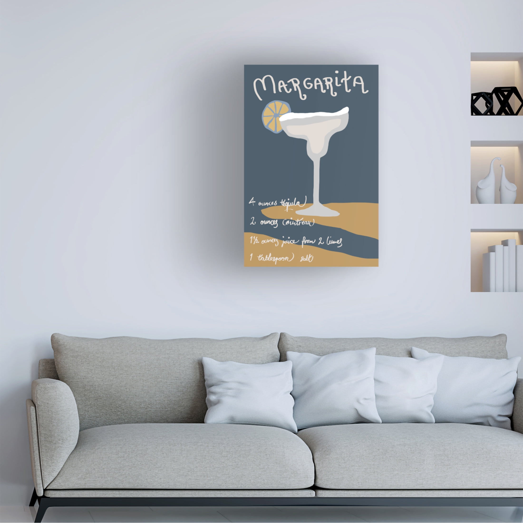 Canvas Wall Art - Pictufy Studio Ii 'Margarita' Wall Art for Living Room, Bedroom, or Office Décor by Trademark Fine Art - 30 x 47 Inches