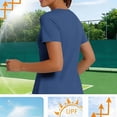 thumbnail image 6 of Hurxie Women's Short Sleeve Workout Tops Quick Dry Athletic UPF50+ Sun Protection Shirts Gym Hiking Running Yoga Clothes Navy,2XL, 6 of 7