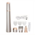 thumbnail image 1 of Eyebrow Trimmer And Facial Hair Removal For Women, 3 In 1 Eyebrow Razor & Facial Hair Remover Kit, USB Rechargeable Painless Hair Removal For Face Peach Fuzz, Lips, Body, Chin, Arms, 1 of 4