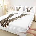 thumbnail image 3 of Homewish Boys Girls Leopard Print High Heels Twin Sheet Sets 3pcs,Animal Cheetah Print Twin Fitted Sheet Microfiber,Vintage Aesthetic Breathable Flat Sheet,Breathable Home Decor, 3 of 7