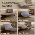 thumbnail image 4 of ESHINE Queen Adjustable Bed Frames Base, with Massage, Pillow-tilt, Ergonomic Incline, Zero Gravity, Dual USB Port, Under Bed Light, Wireless Remote, 4 of 6