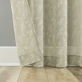 thumbnail image 3 of No. 918 Briarwood Delicate Leaf Textured Sheer Rod Pocket Curtain Panel, 50"W X 63"L, Taupe, 3 of 6