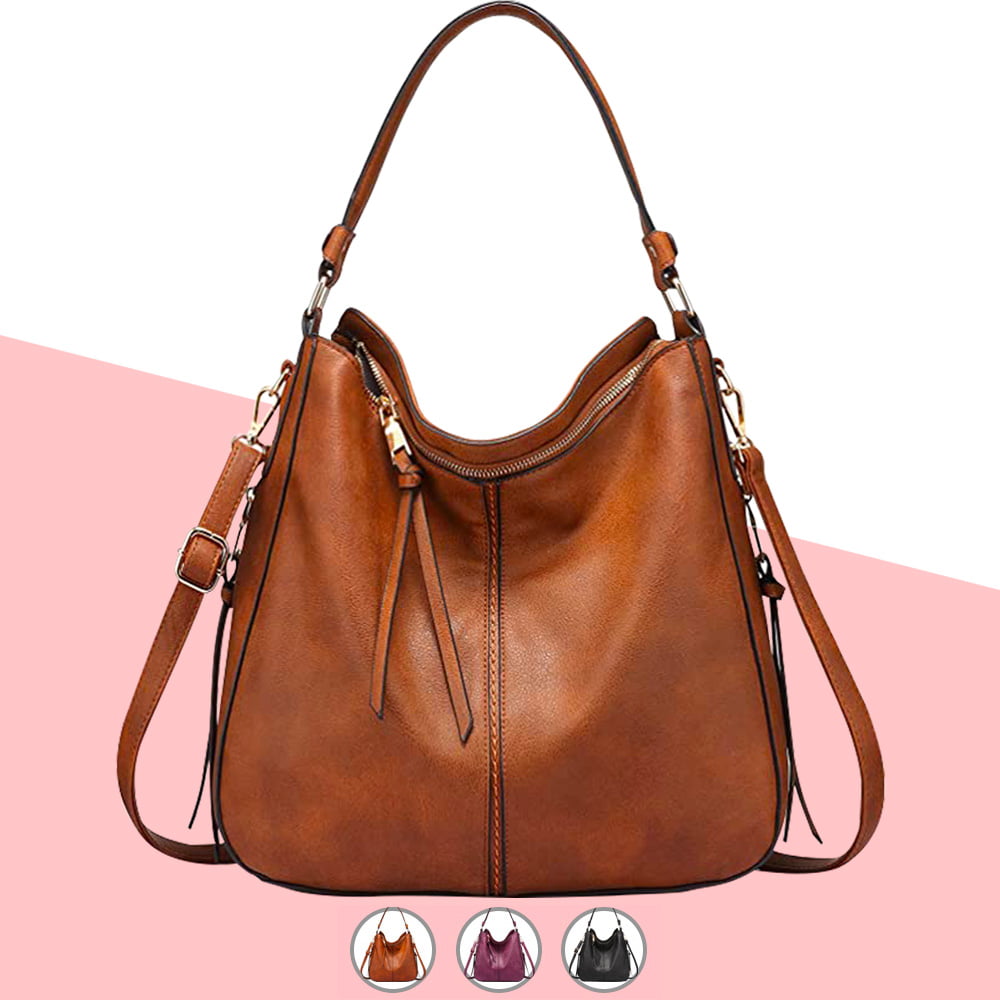 Fashion Women PU Leather Shoulder Bag Hobo Tote Satchel Crossbody Bag HandBag 