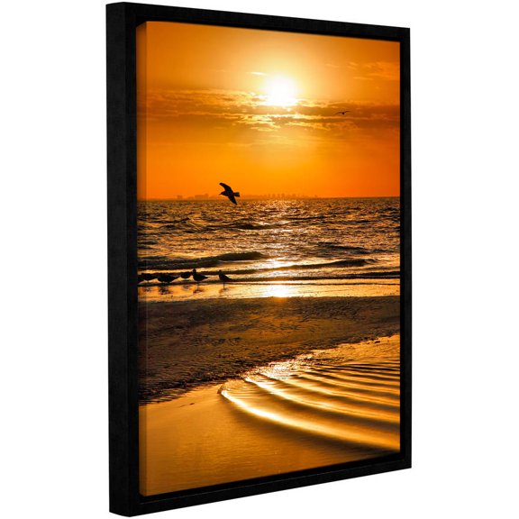 ArtWall Steve Ainsworth "Sanibel Sunrise III" Gallery-Wrapped Floater-Framed Canvas