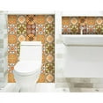 thumbnail image 6 of HomeRoots 400306 5 x 5 in. Golden Multi Orange Mosaic Peel & Stick Tiles, 6 of 9