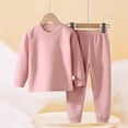thumbnail image 2 of Mercatoo Kids Base Layer Set 2 Piece Outfits Long Sleeve Crewneck Sweatshirt and Legging Thermal Underwear Matching 𝐋ounge Set, 2 of 3