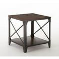 thumbnail image 2 of Winston Table d'Appoint Carrée Dessus et Étagère Brun Tabac Vieilli dans un Cadre en Métal, 2 of 6