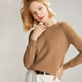 thumbnail image 4 of Sweaters for Women Crew Neck Long Sleeve Knit Tops Lightweight Soft Pullover Cozy Winter Casual Wear 2026 Bronze L, 4 of 9