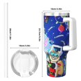 thumbnail image 4 of Pofeuu SpongeBob SquarePants Tasse à Glace en Acier Inoxydable 40OZ avec Poignée et Paille pour Plage/voyage, 4 of 8
