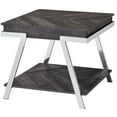 thumbnail image 1 of Steve Silver Roma Dark Gray Wood and Laminate End Table, 1 of 6