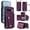 Deep Purple, variant on Furiet Luxury Wallet Case for Google Pixel 8 Pro 5G & Tempered Glass Card Slot Slim Flip Purse Shoulder Strap, PU Leather Card Holder Stand Phone Cover for Pixel8Pro Pixel8 XL Eight 8Pro Deep Purple