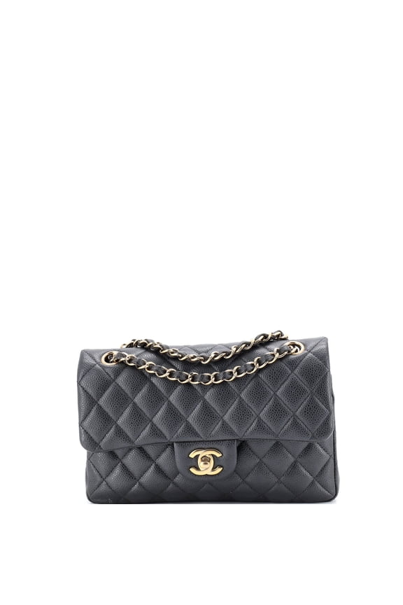 Pre-Owned Classic Double Flap Bag Quilted Caviar Small By Rebag