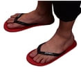 thumbnail image 4 of Mens Red Thong Sandals Lightweight EVA Flip Flops Non-Slip Comfortable Arch Support Beach Shoes Outdoor Summer Sandals Quick-Dry for Men,Size 7, 4 of 9