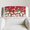 thumbnail image 2 of TSOVTHRID Snowman Christmas Light Snowflake Print Headrest Cover for Recline Chair Non Slip Headrest Protector PU Leather Sofa Head Rest Covers with Adhesive Backed Hook and Loop,17x27in, 2 PCS, 2 of 7